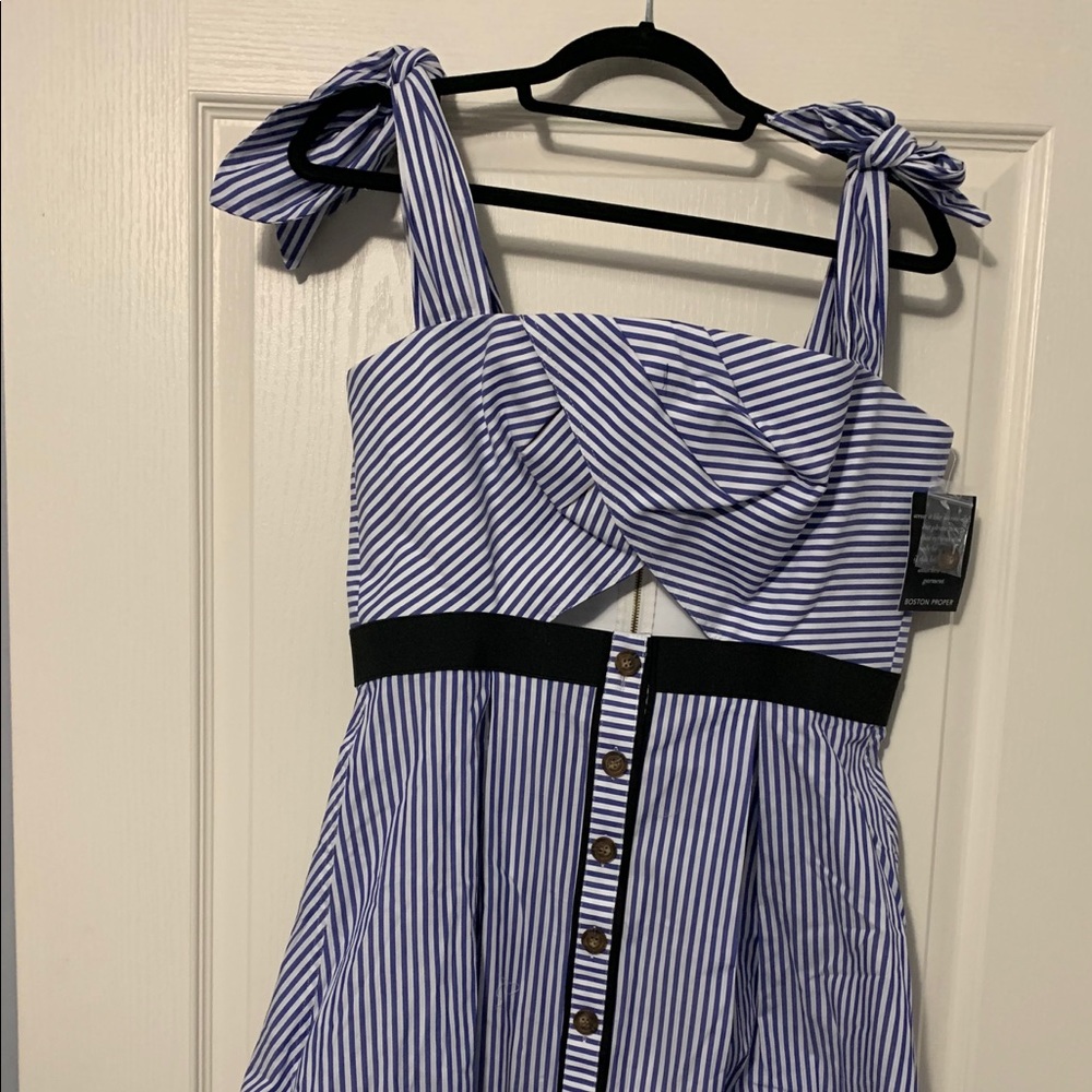 Boston Proper Sleeveless Striped Dress